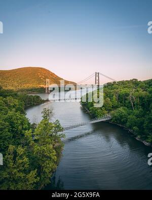 Bear Mountain Bridge, sul fiume Hudson, New York Foto Stock