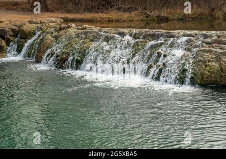 Cascata nella Chickasaw National Recreation Area, Oklahoma Foto Stock