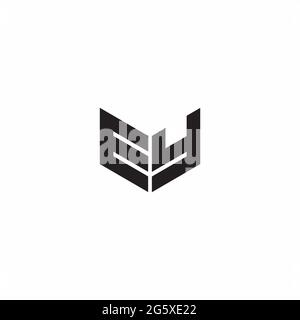 Logo Letter Monogramma disegni iniziali modello isolato su sfondo bianco Illustrazione Vettoriale