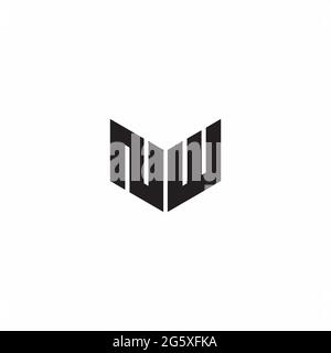 Logo Letter Monogramma disegni iniziali modello isolato su sfondo bianco Illustrazione Vettoriale