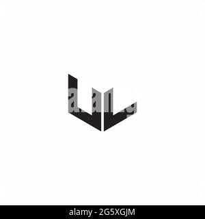 Logo Letter Monogramma disegni iniziali modello isolato su sfondo bianco Illustrazione Vettoriale