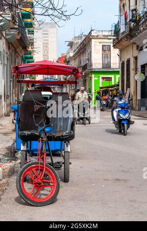 Scene della città di l'Avana, Cuba, 2021 Foto Stock