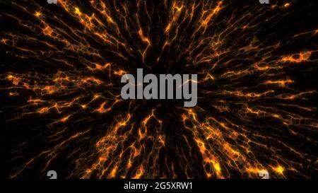 Particelle vortice turbolento ad onda d'urto . La turbolenza scintilla lo sfondo dell'esplosione Foto Stock