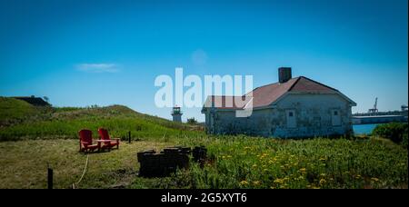 Faro Keeper's House, isola di Georges Foto Stock