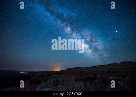 Attraverso il centro della Via Lattea Foto Stock
