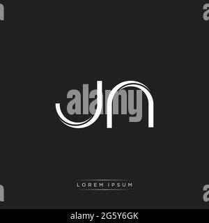 Initial Letter Split Lowercase Logo modello monogramma moderno isolato su colori Bianco Nero con vettore 10 Illustrazione Vettoriale