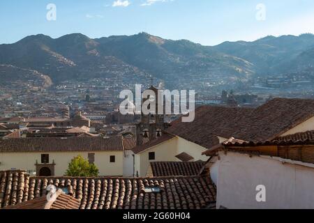 Cuzco Perù 'agosto 2009 - i tetti della città vecchia Foto Stock