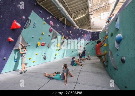 ARKOSE PARETE CLIMBING NAZIONE Foto Stock