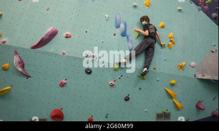 ARKOSE PARETE CLIMBING NAZIONE Foto Stock