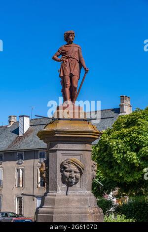 Francia, Cantal, villaggio di Marcenat, Cezallier, parco naturale regionale vulcani d'Auvergne (Parc naturel régional des Volcans d'Auvergne) Foto Stock