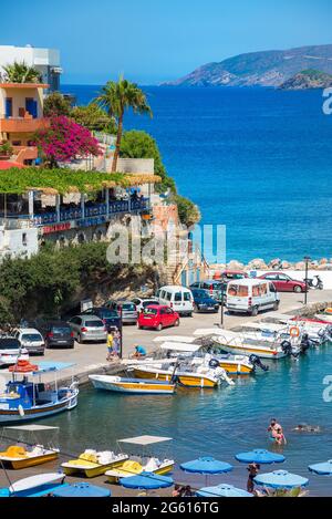 Famosa località turistica estiva nel villaggio di Bali, vicino Rethimno, Creta, Grecia. Foto Stock