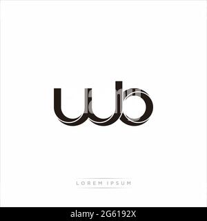 Initial Letter Split minuscola Monogramma moderno contorno collegato Logo arrotondato isolato su sfondo bianco Illustrazione Vettoriale