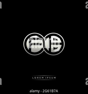 Lettera iniziale link cerchio capitale monogramma logo modello moderno versione colore oro isolato su sfondo nero Illustrazione Vettoriale