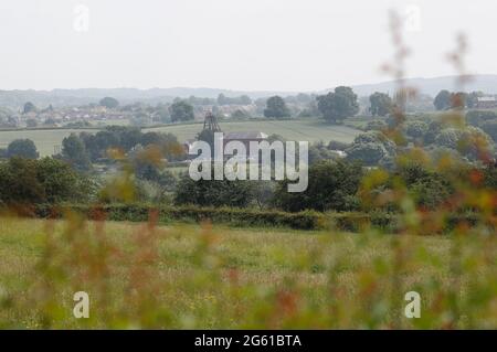 Swannington, Leicestershire, Regno Unito. 1 luglio 2021. Una vista generale della ex Calcutta Colliery. Swannington è un ex villaggio minerario situato tra Foto Stock