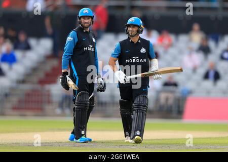 Brett D'Olivera of Worcestershire Rapids è fuori per 2 piste Foto Stock