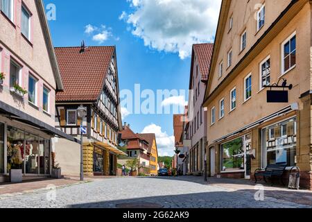 Paesaggio urbano di Weil der Stadt, Wuerttemberg, Germania Foto Stock