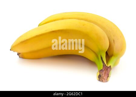 Banane isolate su sfondo bianco. Frutta fresca e deliziosa Foto Stock