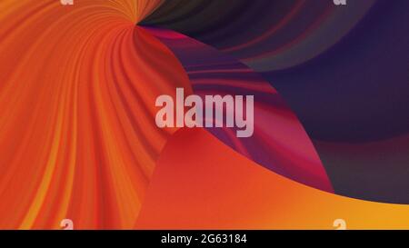bella sfumatura astratta sfondo composizione di forme geometriche onde sfocate arancio rosso porpora colori di transizione strato di sovrapposizione Foto Stock