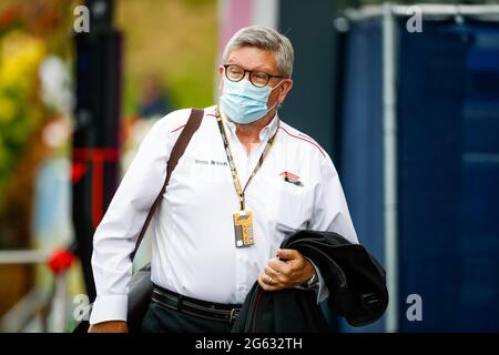 Spielberg, Austria. 02 luglio 2021. BRAWN Ross (gbr), Managing Director of Motorsport Formula One Group, ritratto durante la Formula 1 Grosser Preis von Osterreich 2021, 2021 Gran Premio d'Austria, nono appuntamento del Campionato del mondo FIA Formula uno 2021 dal 2 al 4 luglio 2021 sul Red Bull Ring, a Spielberg, Austria - Photo Florent Gooden/DPPI Credit: DPPI Media/Alamy Live News Foto Stock