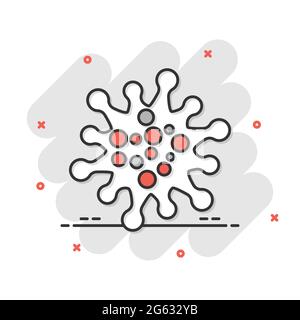 Batteri di malattia icona in stile appartamento. Allergia illustrazione vettoriale bianco su sfondo isolato. Virus microbo concetto aziendale. Illustrazione Vettoriale