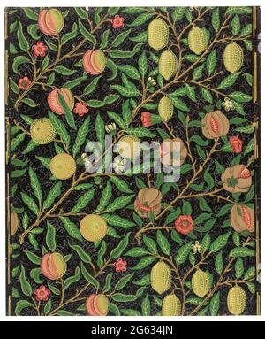 William Morris, Fruit, motivo carta da parati, 1862 Foto Stock