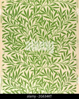 William Morris, Willow, motivo per carta da parati, 1874 Foto Stock