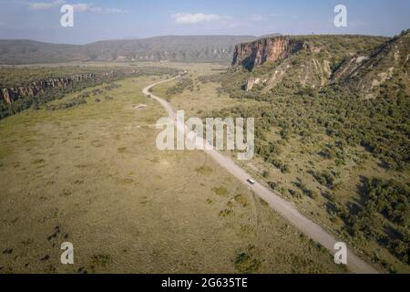 Hell's Gate National Paris, Naivasha, Kenya, Africa orientale. Foto Stock