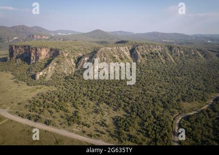 Hell's Gate National Paris, Naivasha, Kenya, Africa orientale. Foto Stock