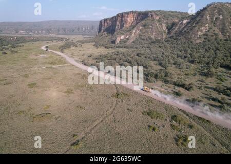 Hell's Gate National Paris, Naivasha, Kenya, Africa orientale. Foto Stock