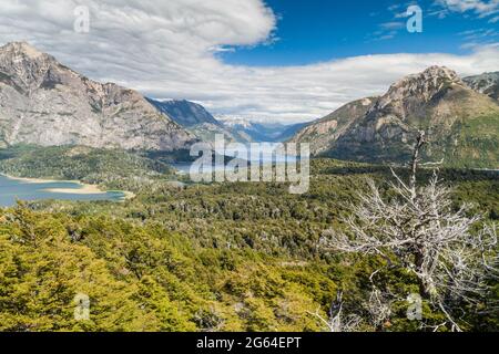 Pertio Moreno Oeste e Nahuel Huapi lago, Argentina Foto Stock