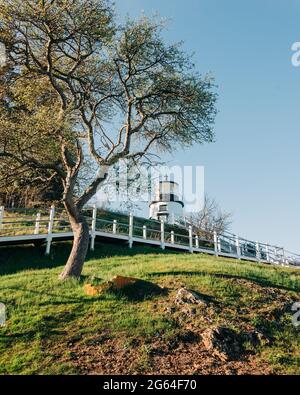 Faro di Wowls Head, vicino a Rockland, Maine Foto Stock