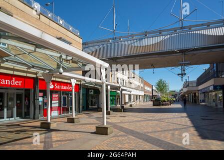 Merseyway centro commerciale nel mezzo di Stockport, Greater Manchester, Inghilterra. Maggio 2021. Foto Stock