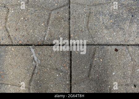 Una trama di blocchi decorativi di cemento. Foto Stock