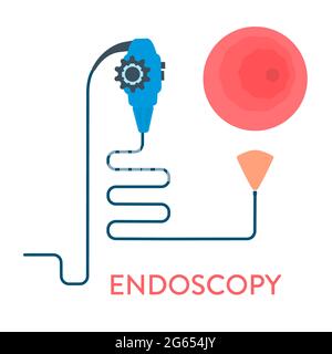 Endoscopia, illustrazione concettuale Foto Stock