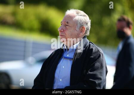 Spielberg, Osterreich. 03 luglio 2021. Jean Todt, presidente della FIA, campionato del mondo di Formula 1 2021, GP d'Austria 1-4 luglio 2021 Credit: Agenzia indipendente di fotografia/Alamy Live News Foto Stock