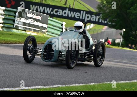 Francesca Wilton, Austin Single seater, Allcomers Scratch Race for Pre-War Cars, VSCC, Shuttleworth Nuffield e Len Thompson Trophies Race Meeting, C. Foto Stock