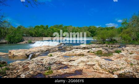 Grand Falls su Shoal Creek a Joplin, Missouri Foto Stock