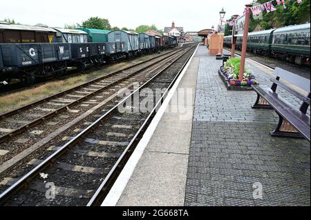 Stazione di Bewdley sulla ferrovia di Severn Valley. Foto Stock