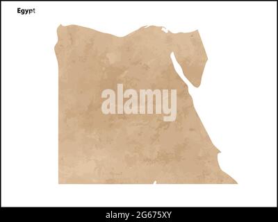 Vecchia carta vintage testurizzata mappa del Paese Egitto - illustrazione vettoriale Illustrazione Vettoriale