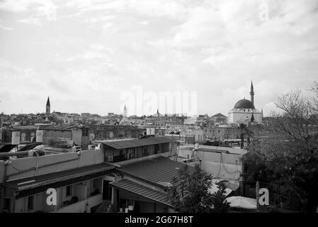 Skyline della vecchia Akko, Israele Foto Stock