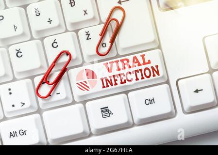 Ispirazione che mostra segno infezione virale. Business idea attacco specifico delle cellule dalla riproduzione di virus dannosi Internet Browsing e. Foto Stock