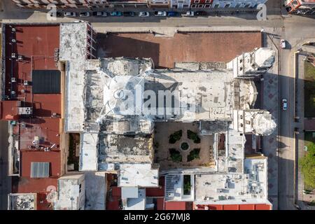 Cattedrale di San Francisco de Campeche di Independence Plaza a Campeche, Messico. Foto Stock