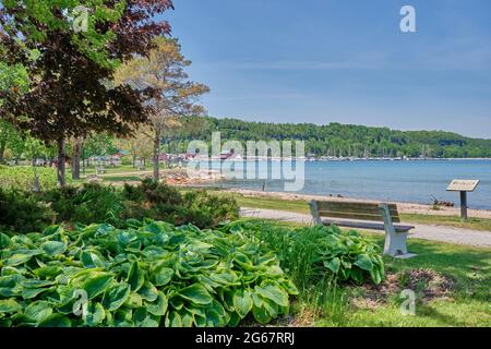 Bella spiaggia Parl a Wiarton Ontario Canada. Foto Stock