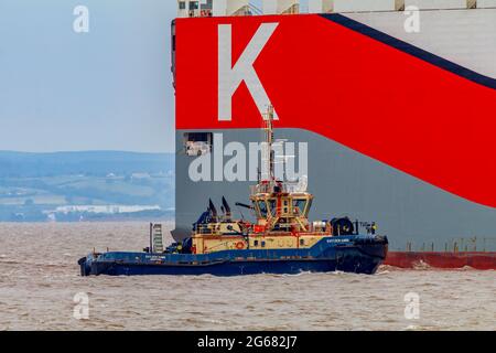 Il leader di Amburgo si dirige verso i Royal Portbury Docks Foto Stock