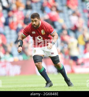 BT Murrayfield .Edinburgh.Scotland UK. Partita di Coppa del 26 giugno-21 1888 tra i Lions britannici e irlandesi e Japann raffigurata durante la partita inglese e irlandese Foto Stock