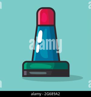 immagine vettoriale dell'oggetto timbro in gomma in stile piatto Illustrazione Vettoriale