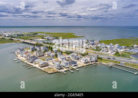 Vista aerea del fondo della nave Long Beach Island New Jersey USA Foto Stock