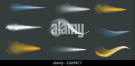 Flussi ondulati di polvere dorata, bianca e blu. Illustrazione Vettoriale