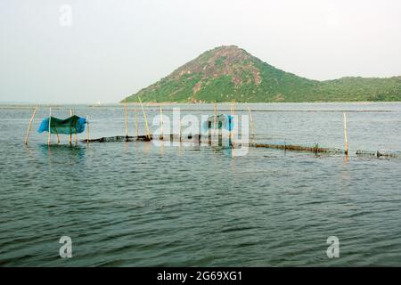 paesaggio naturale del lago di chilka rambha odisha Foto Stock