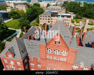 Fotografia aerea della Science Hall, University of Wisconsin-Madison, Madison, Wisconsin, USA. Foto Stock